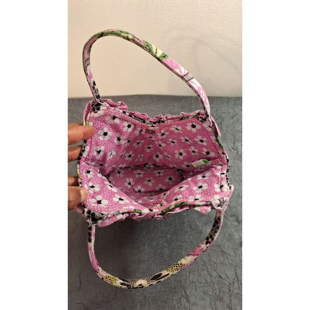 VERA BRADLEY PRISCILLA Floral Pink Ruffles Tote Bag Girls Kid Core School Boho - Picture 3 of 6